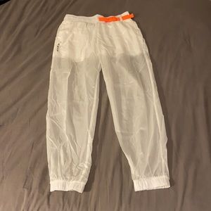 Nike Tech Pack White Sheer Joggers Orange Belt